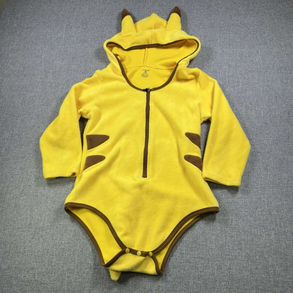 Little For Big Pikachu Romper Bodysuit Womens Medium Pokemon Costume Cosplay